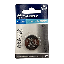 Батарейка WESTINGHOUSE CR2450 3V літієва | Кнопковий елемент живлення | 1 шт
