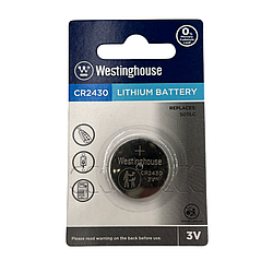 Батарейка WESTINGHOUSE CR2430 3V літієва | Кнопковий елемент живлення | 1 шт