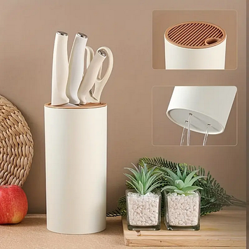 Органайзер знімний та миючий для кухонних ножів з дренажем 22.3см MQA-12 білий