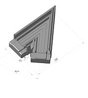Пластикові 3D-кути для гардини Alteza 35мм