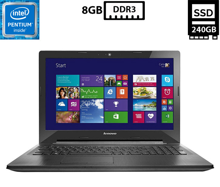 Ноутбук Lenovo G50-30 80G0/15.6" TN 1366x768/Pentium N3540 2.16GHz/8GB DDR3/SSD 240GB/Intel HD Graphics Камера Б/В
