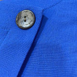 Жіночий синій костюм брючний льон Україна, фото 4