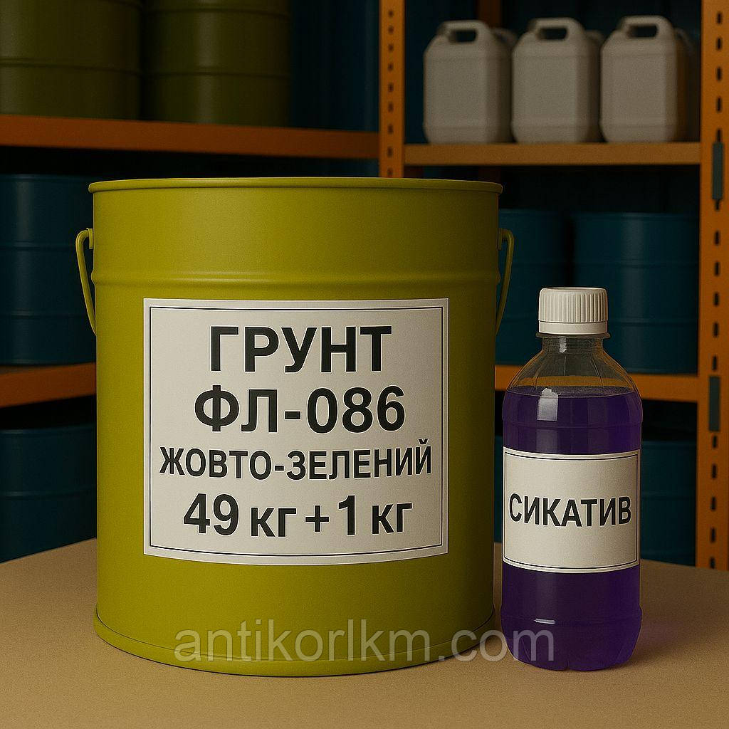 Грунтовка ФЛ-086 Жовто-Зелена, 49 + 1 кг