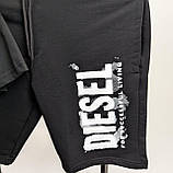 Чоловічий літній костюм DIESEL футболка та шорти CK9683 чорний, фото 2