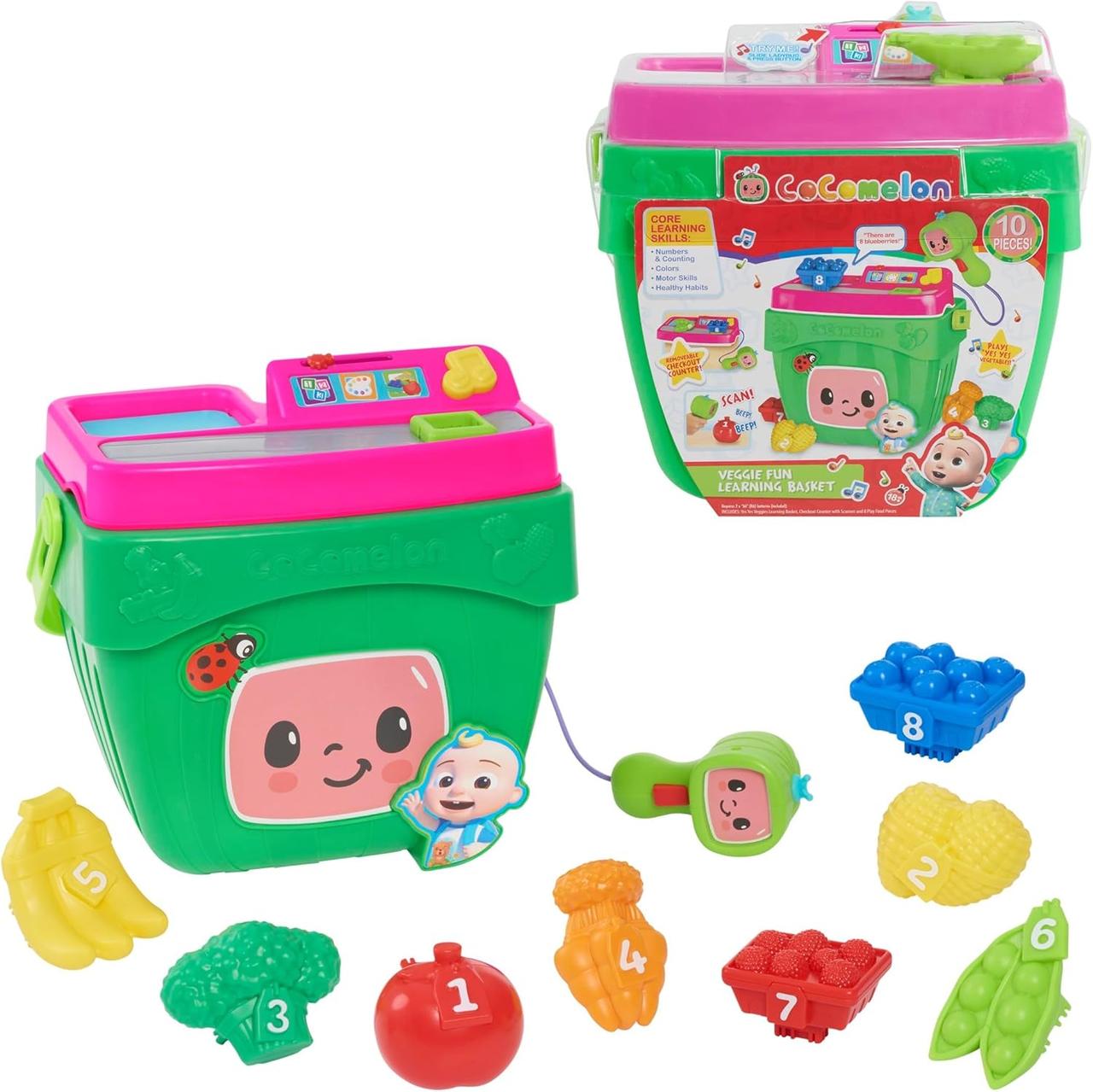 Ігровий набір CoComelon Veggie Fun Learning Basket Кошик з продуктами та сканером, 10 одиниць