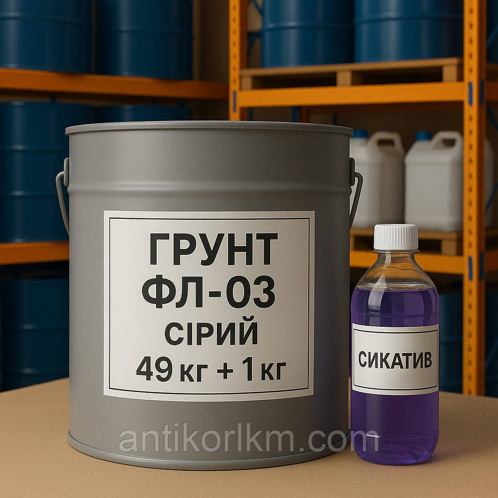 Грунтовка ФЛ-03 Сіра, 49 + 1 кг