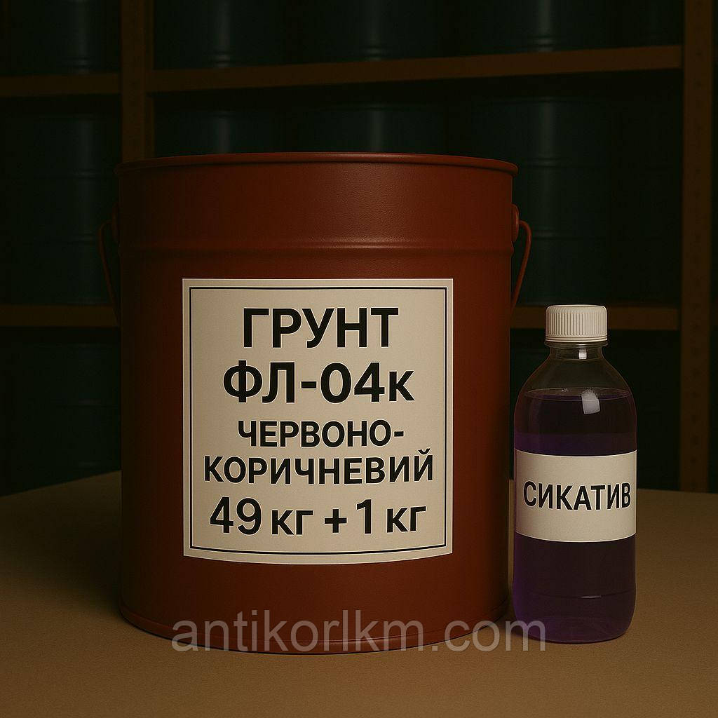 Грунтовка ФЛ-04к Червоно-Коричнева, 49 + 1 кг