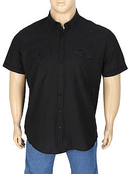 Чорна бавовняна чоловіча сорочка Turhan 166 B Siyan