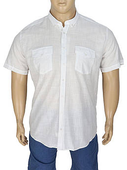 Сорочка чоловіча великого розміру Turhan 196 SB Beyaz