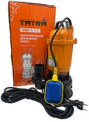 Насос Фекальний-дренажний TATRA WQD1-1.1 з поплавком та подрібнювачем, чавун 2" Р=1,1 кВт, Q=10м3г, H=10М, Польща