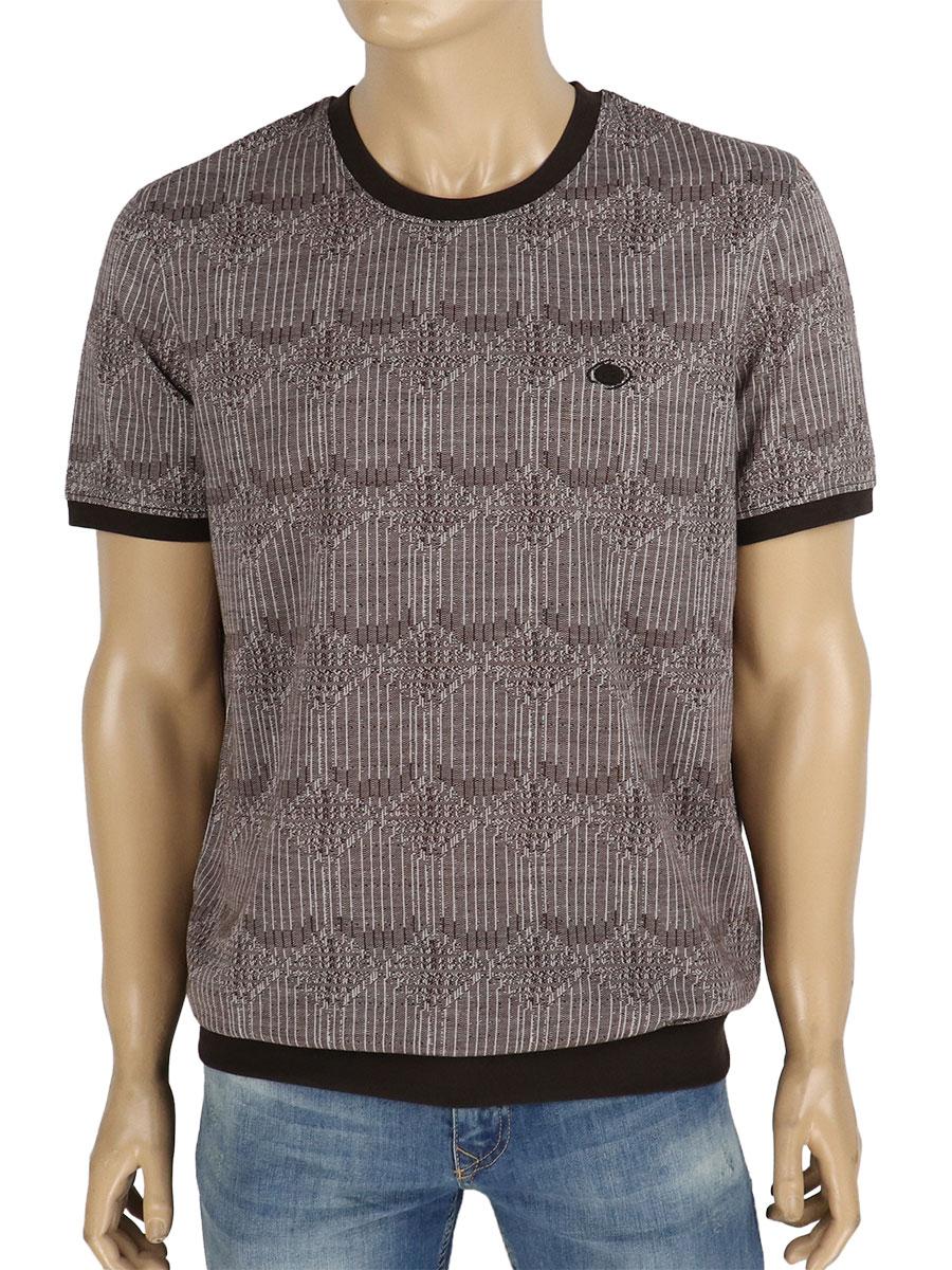 Стильна чоловіча футболка Caporicco 20082 Kahve, фото 1