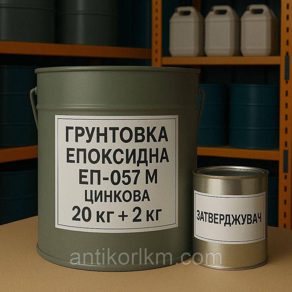 Грунтовка епоксидна ЕП-057 М цинкова, (20 кг + 2 кг комплект)