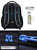 Рюкзак шкільний ортопедичний для хлопчика підлітковий 5-11 клас чорний з планетою SkyName 57-38, фото 6