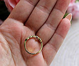 Жіноче кільце з камінням " Перекрут" , розмір 17, жовте золото, фото 3