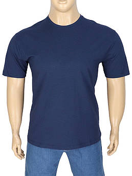 Однотонна чоловіча футболка Zinzolin Z-4225 Indigo великого розміру