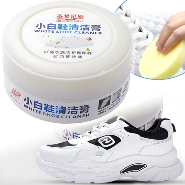 Крем-паста для чищення білого взуття та сумок Cleaning cream, фото 1