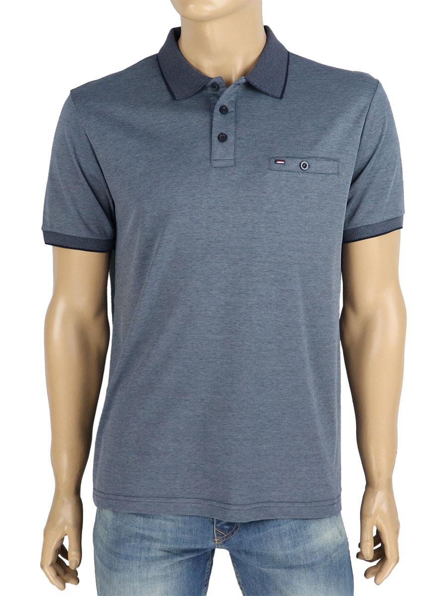 Сіра турецька чоловіча теніска Zinzolin Z-4223 Navy Melanj, фото 1