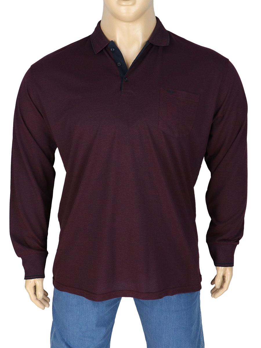 Бордовий чоловічий батнік Turhan 165 M.Bordo великого розміру, фото 1