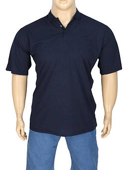 Чоловіча теніска в смужку батал Turhan 459 Lacivert