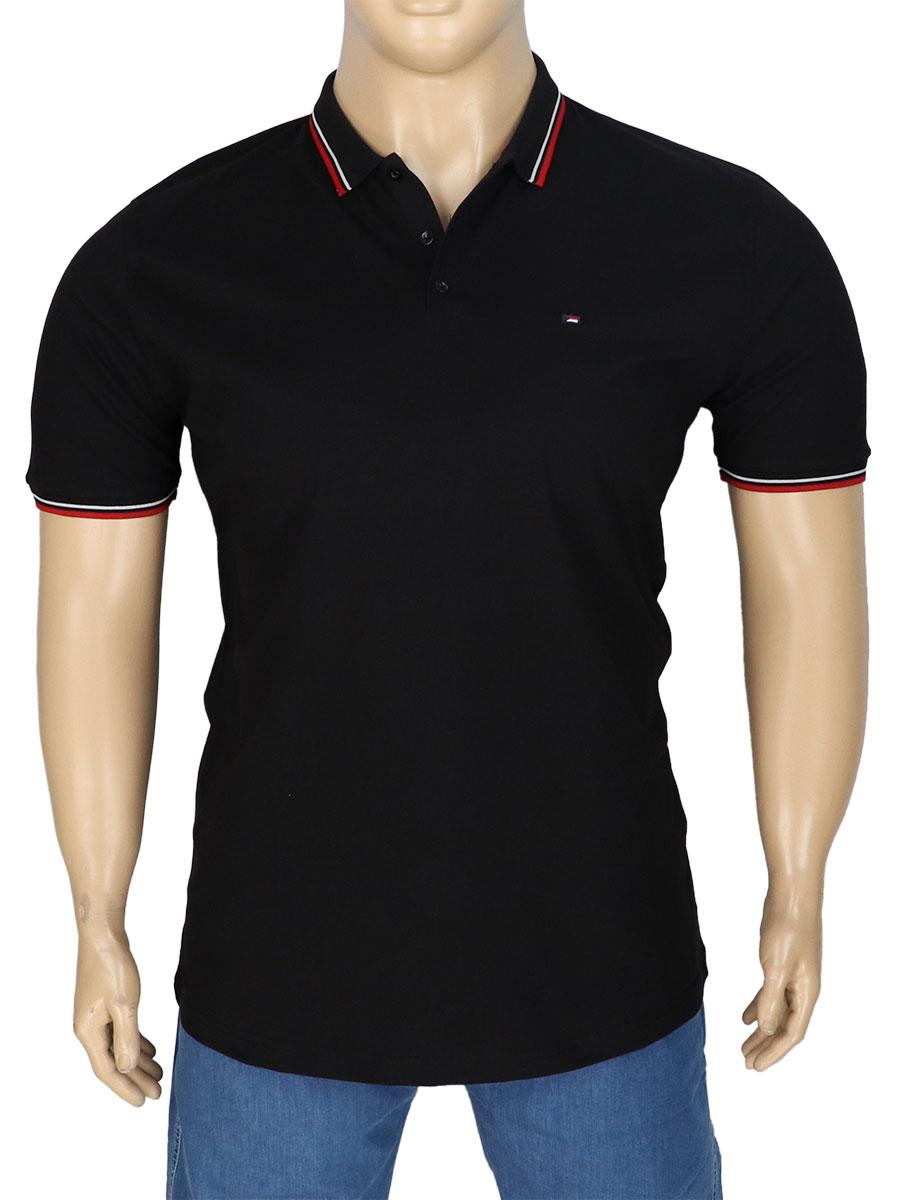 Чоловіча чорна теніска великого розміру Zinzolin Z-3014 Black, фото 1