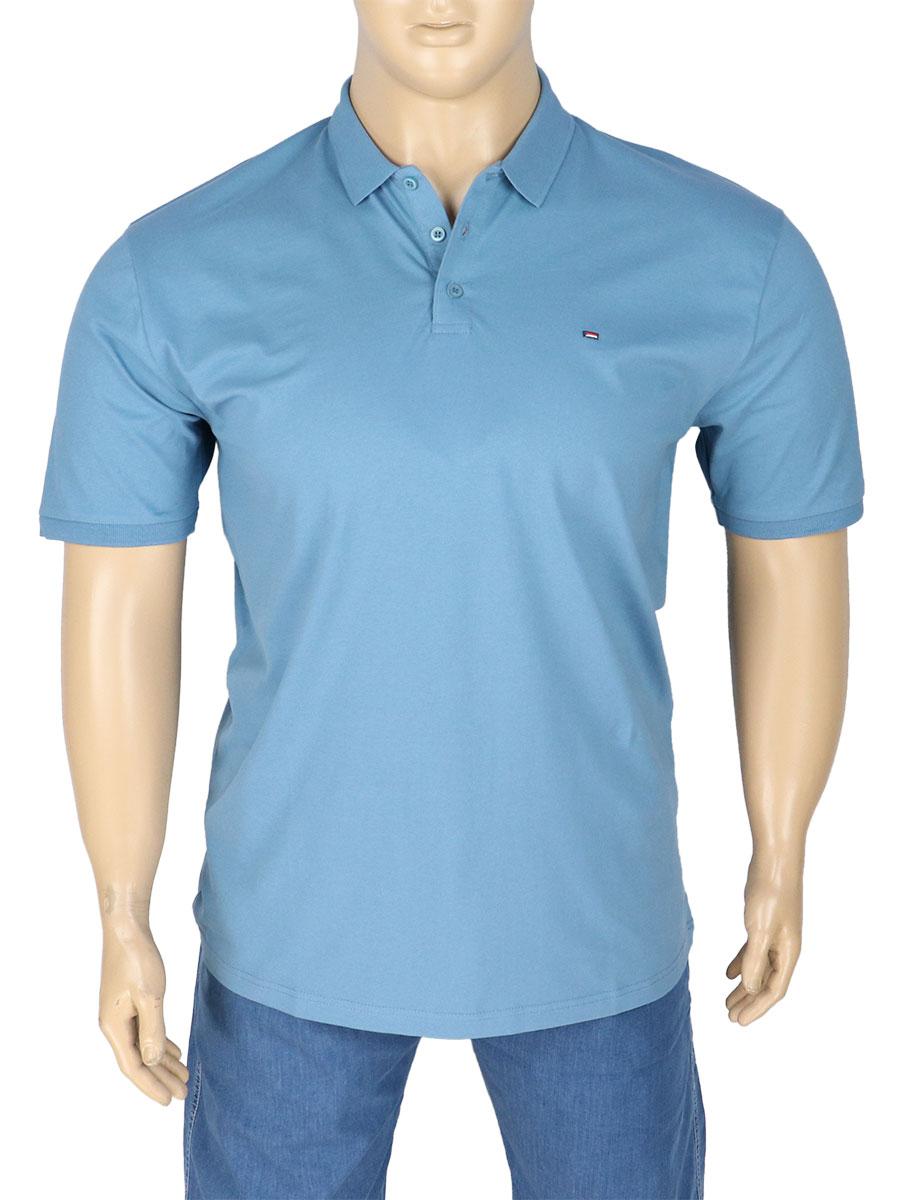 Блакитна чоловіча теніска Zinzolin Z-4159 Blue великого розміру, фото 1