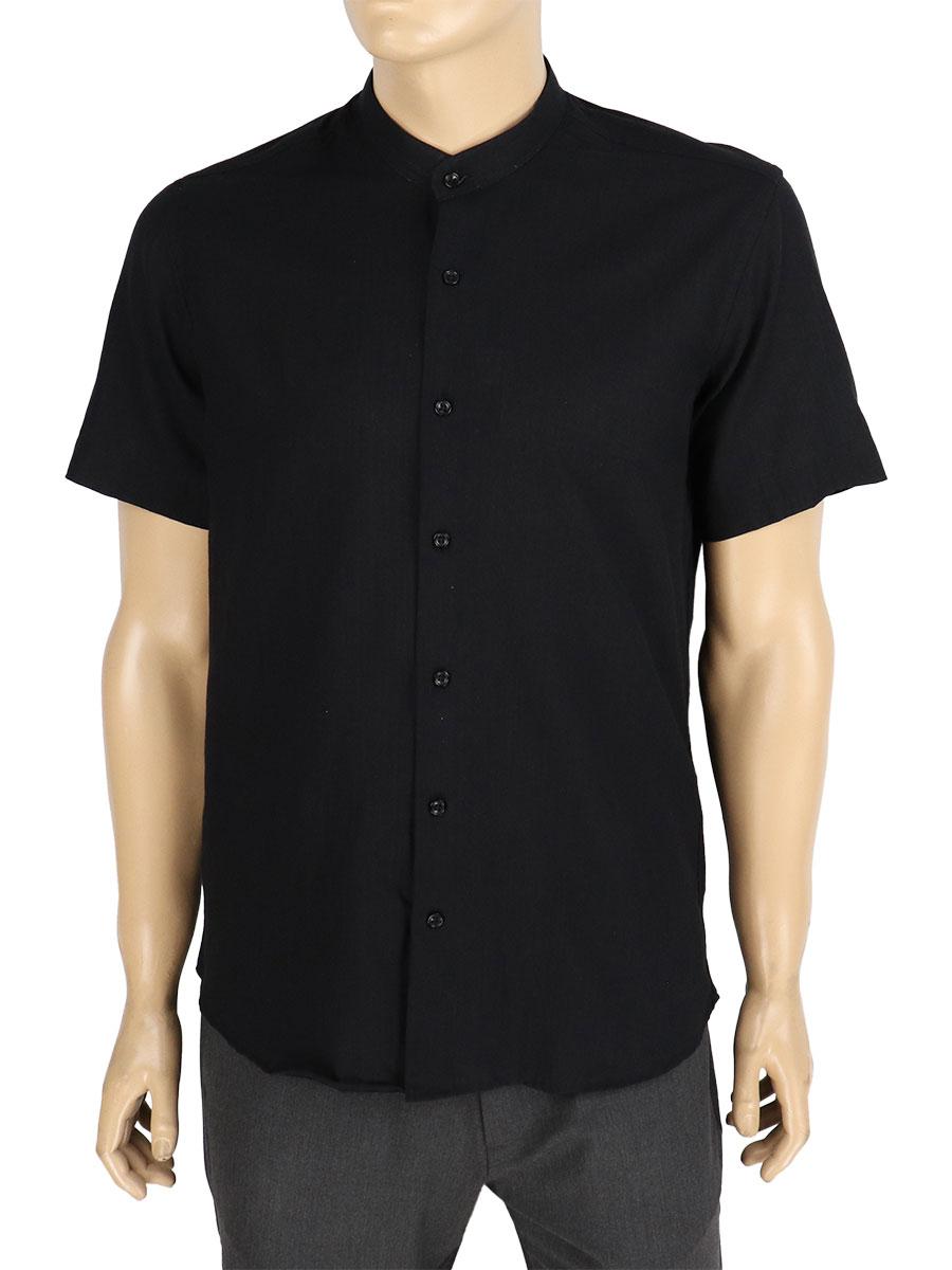 Чорна лляна чоловіча сорочка Negredo H-9047ST #13, фото 1