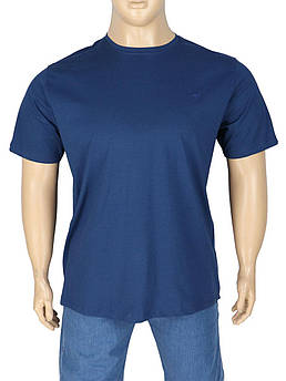 Однотонна чоловіча футболка Turhan 187 B K.Indigo великого розміру