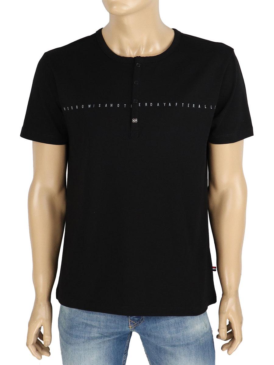 Однотонна чоловіча футболка Zinzolin Z-4186 Black, фото 1