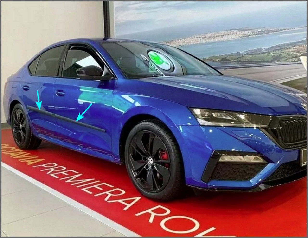 Молдинги на двері для Skoda Octavia A8 Liftback 2020+