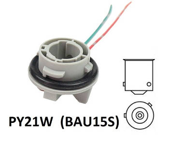PY21W (1156) BAU15S передній, задній поворот Патрон  універсальний