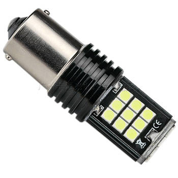 P21W (1156) BA15S 12V Габарити, LED лампочка заднього ходу