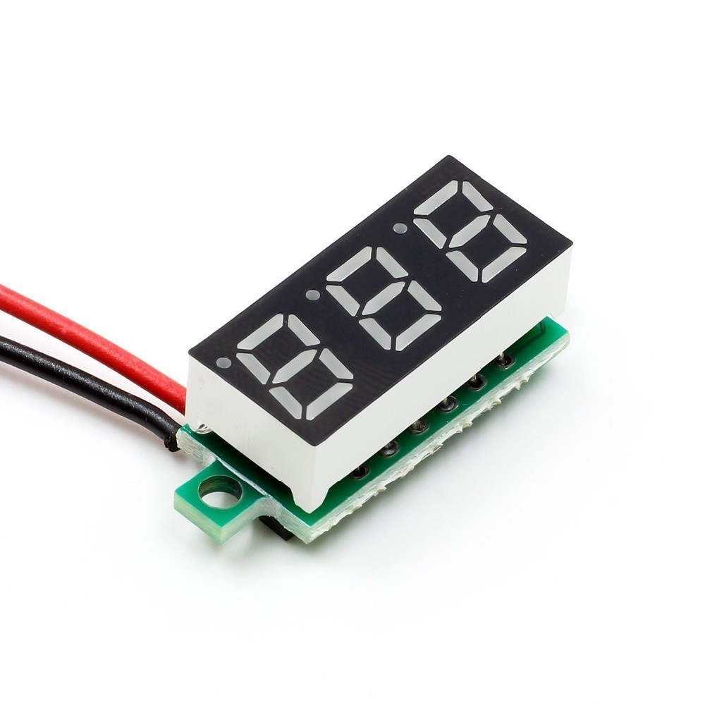 Вольтметр LED 4.5-40В цифровий електронний світлодіодний захист від зворотного підключення