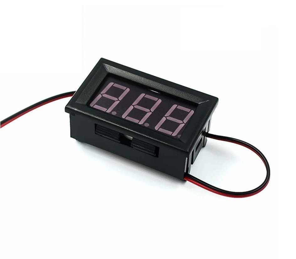 Вольтметр LED 4.5-30В цифровий електронний світлодіодний захист від зворотного підключення, фото 1