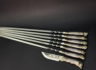 Шампури подарункові Nb Art "Звірі" в сагайдаку 7 предметів