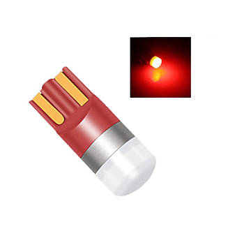 W5W T10 12V Габарити, підсвітка світлодіодні LED-лампочка Червоний