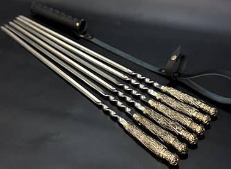 Шашличний набір шампурів Nb Art "Класичні" в сагайдаку 6 предметів