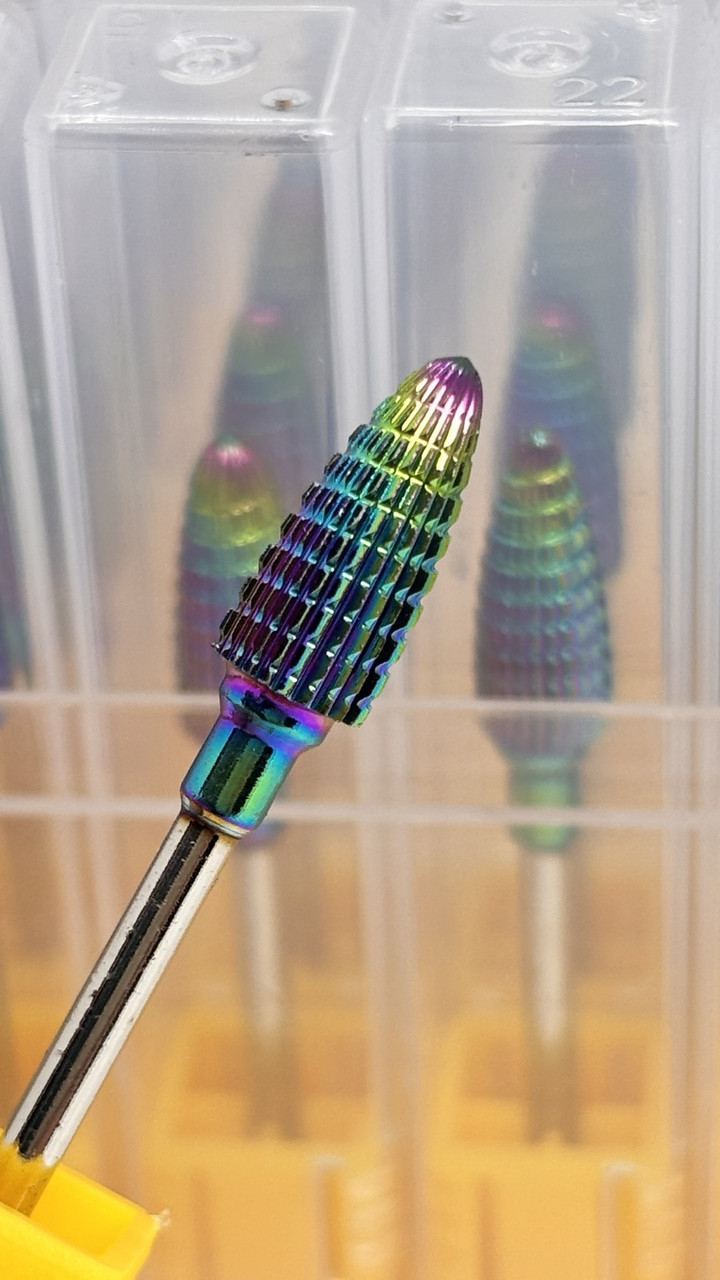 Насадка Global Fashion карбід-вольфрамова «Полум'я», коса насічка, 6 мм, Жовта, фото 1