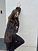 Зі знижкою коротенька шубка з хутра Чорнобурки, фото 4