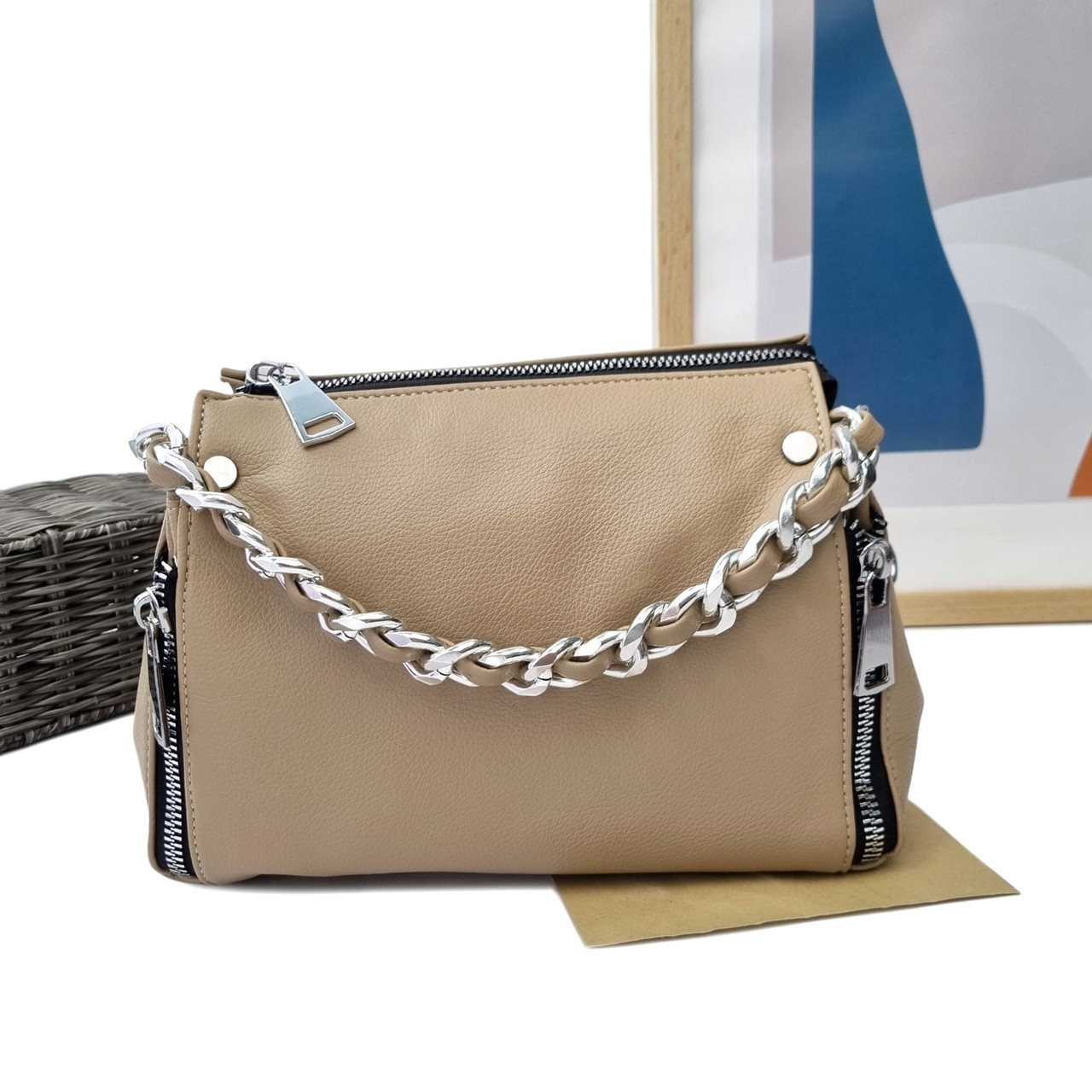 Крос-боді штучна шкіра бежевий Арт.D75079 beige Eteral Smile (54)