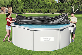 Bestway 58292 Захисне покриття-брезент для басейну ПВХ Ø 396 см Чорний