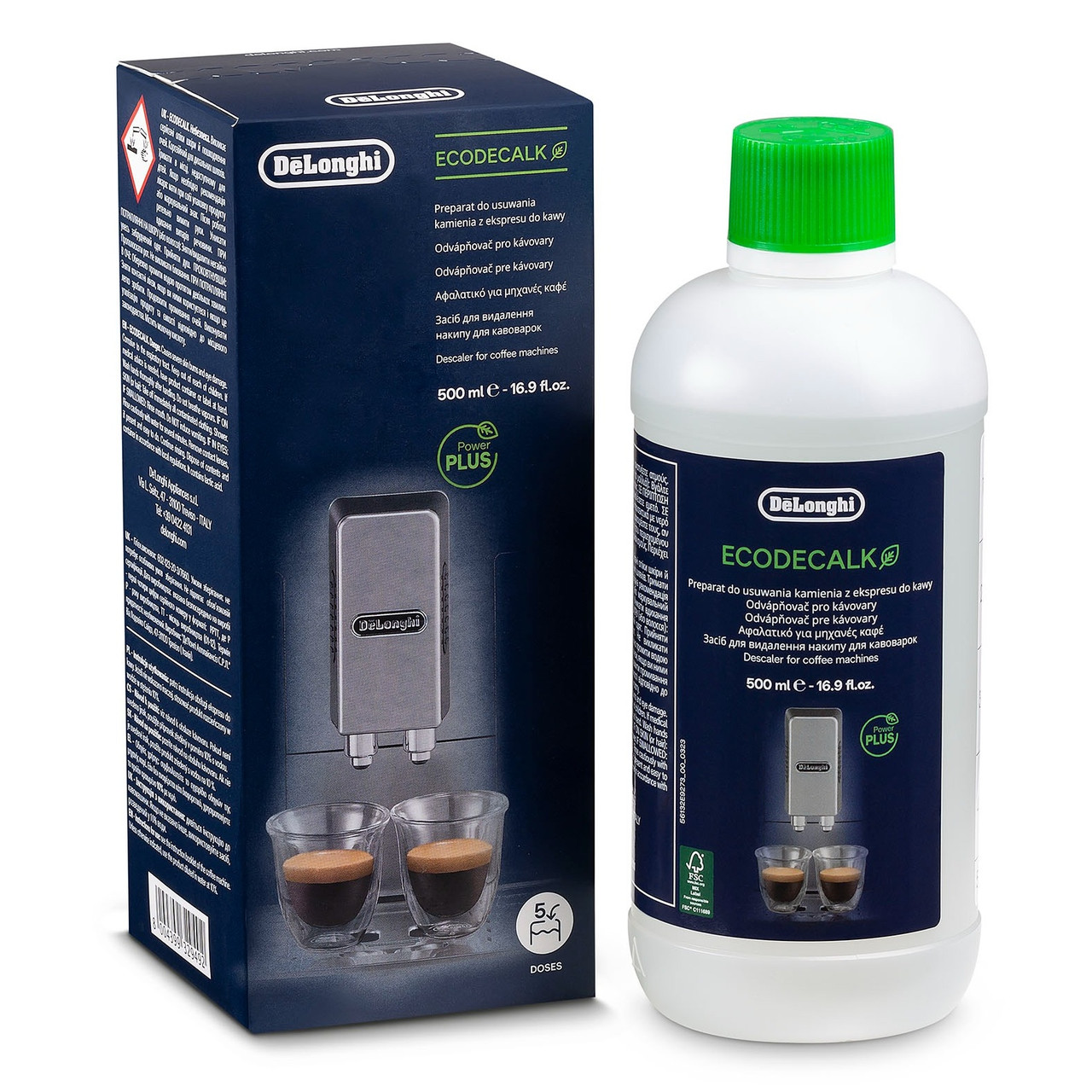Засіб для видалення накипу EcoDecalk 500мл для кавомашини DeLonghi (AS00006181) Оригінал, фото 1