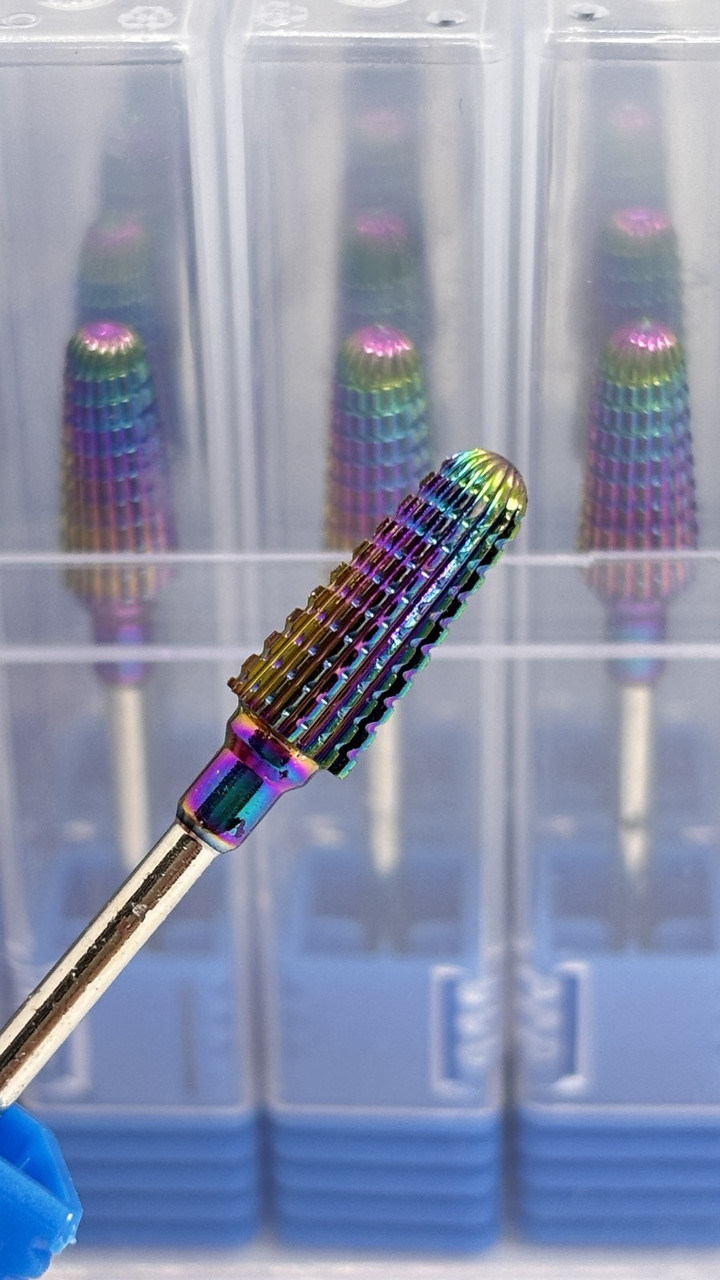 Насадка Global Fashion карбід-вольфрамова «Полум'я», коса насічка, 6 мм, Синя, фото 1