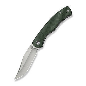 Складаний ніж Civivi Clingman Green C23065-4, Nitro-V, Clip Point, мікарта, EDC, Liner Lock