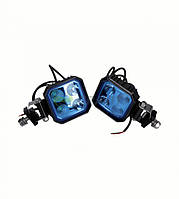 Світлодіодний робочий LED ліхтар для підсвічування обприскувача штанги синій 9 Вт,1000Лм комплект 2шт, з каб.