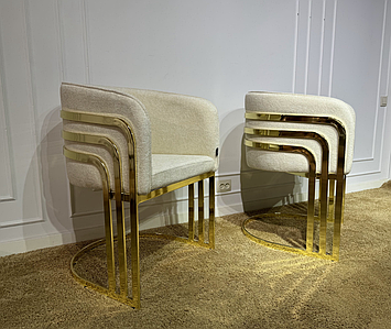 Крісло обіднє золоте JOSS Аліна 55х55х82