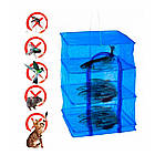 Триярусна сушарка для риби, грибів, фруктів (70×40×40см) / Сітка для сушіння риби та фруктів, фото 7