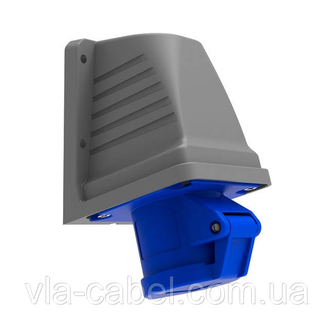 Розетка силова настінна 90° 220V 3*16A поліамід IP44, Bemis (BC1-1403-2535)