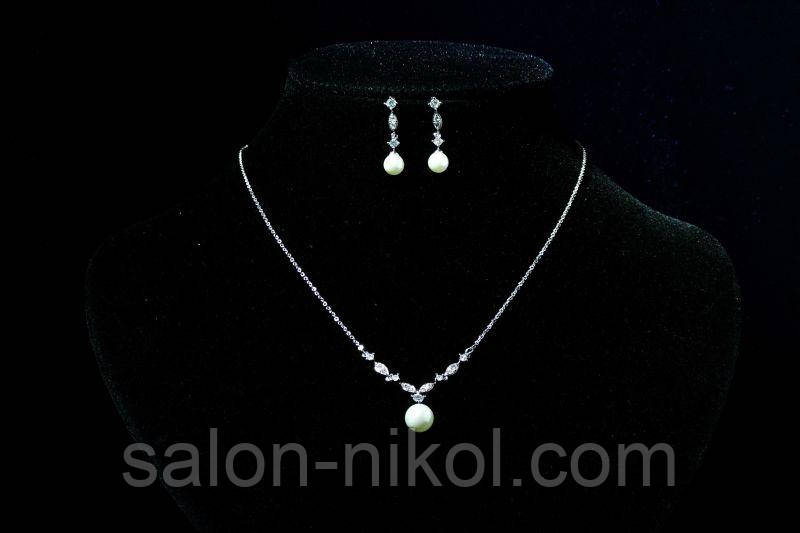 Весільне кольє і сережки LY2239, фото 1