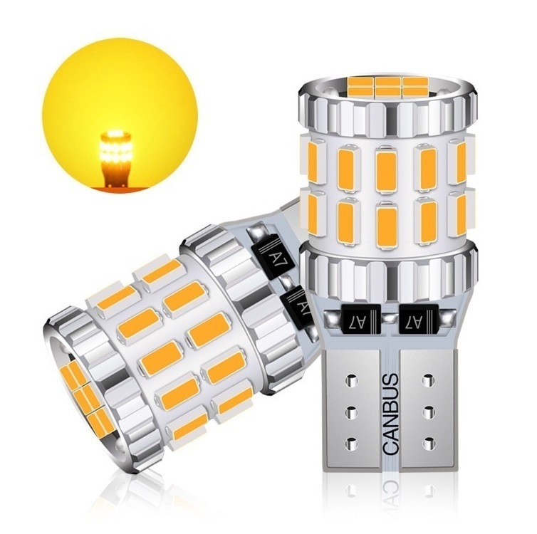T10 W5W 12-24V CANBUS Габарити світлодіодні LED 2 шт. ( Жовта )