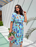 Трендова літня сукня з квітковим принтом Тканина: софт Розмір: 50-52, 54-56, 58-60, фото 5